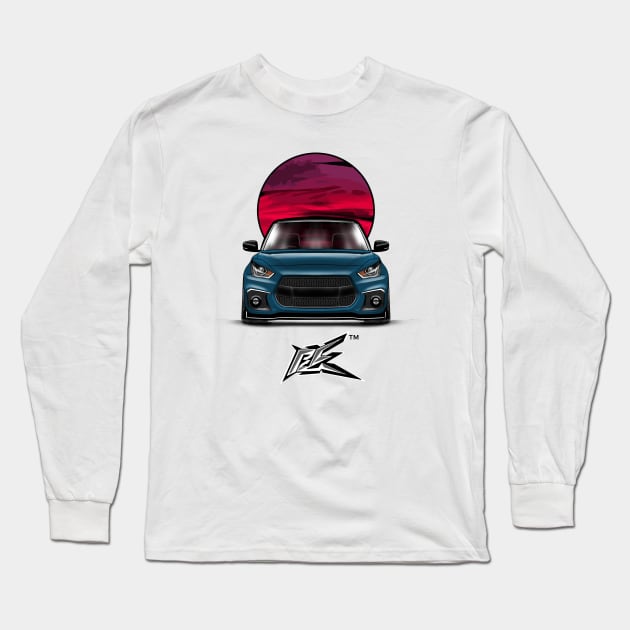 maruti suzuki swift race blue Long Sleeve T-Shirt by naquash